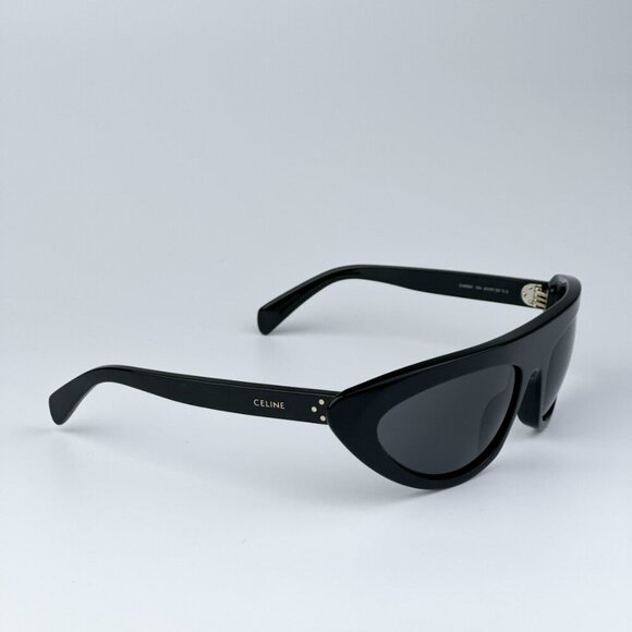 Celine CL40261I 01A BRAND NEW Sunglasses Black Dark Grey Wraparound Unisex - Picture 5 of 10